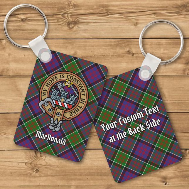 Porte-clés Clan MacDonald de Clanranald Crest sur Tartan (Créateur téléchargé)