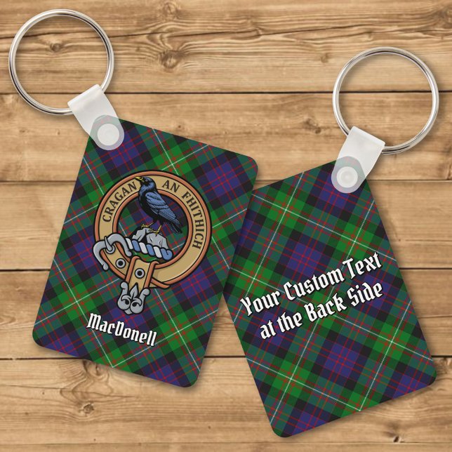 Porte-clés Clan MacDonell of Glengarry Crest over Tartan (Créateur téléchargé)
