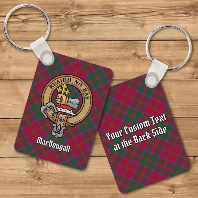 Porte-clés Clan MacDougall Crest sur Tartan (Créateur téléchargé)