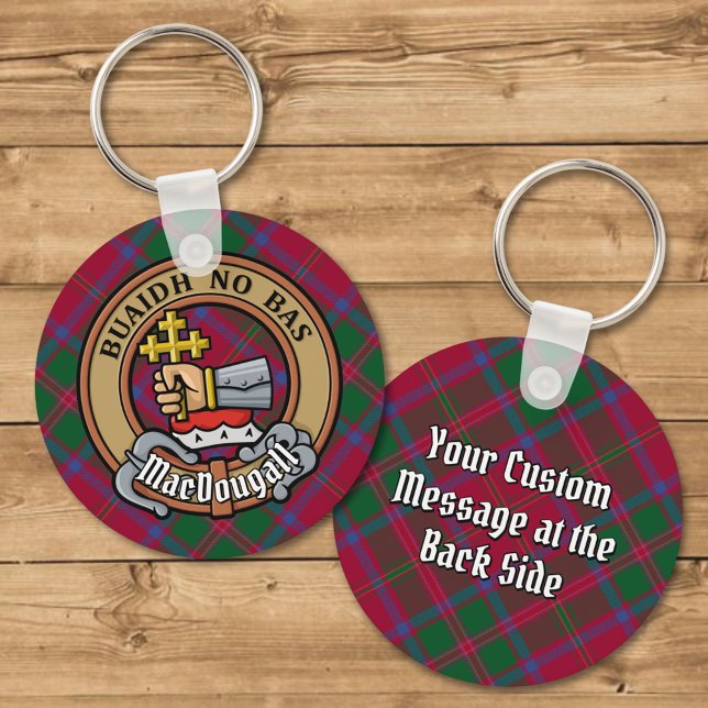 Porte-clés Clan MacDougall Crest sur Tartan (Créateur téléchargé)