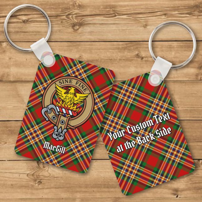 Porte-clés Clan MacGill Crest sur Tartan Porte - clé (Créateur téléchargé)