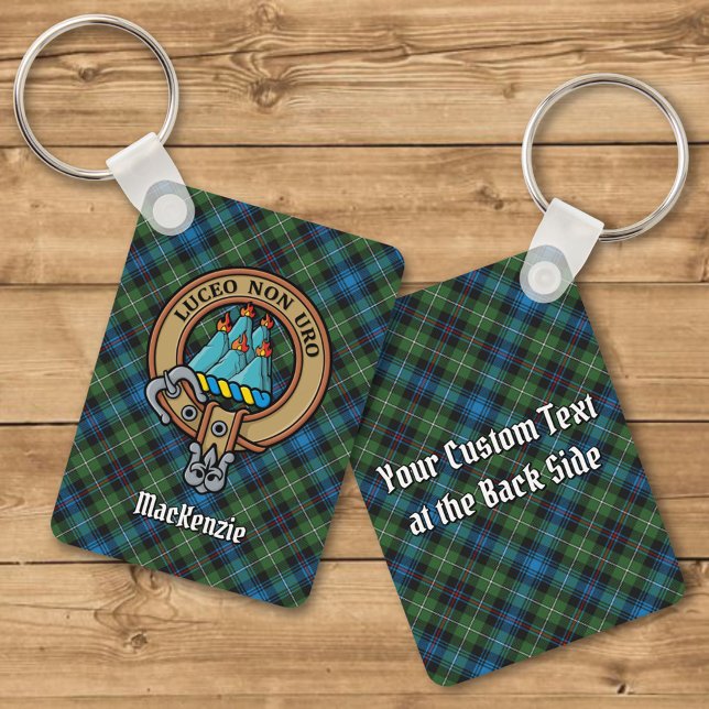 Porte-clés Clan MacKenzie Crest over Tartan Keychain (Créateur téléchargé)