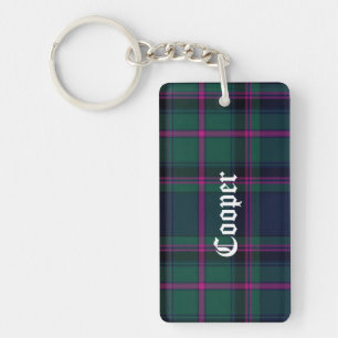 Porte-clés Clan personnalisé Cooper Tartan Plaid Porte - clé