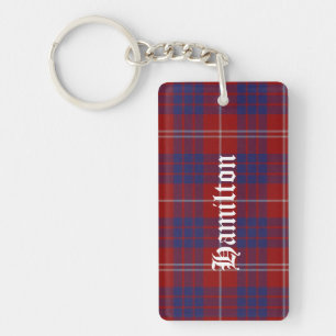 Porte-clés Clan personnalisé Hamilton Tartan Plaid Porte - cl