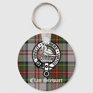 Porte-clés Clan Stewart Crest & Tartan