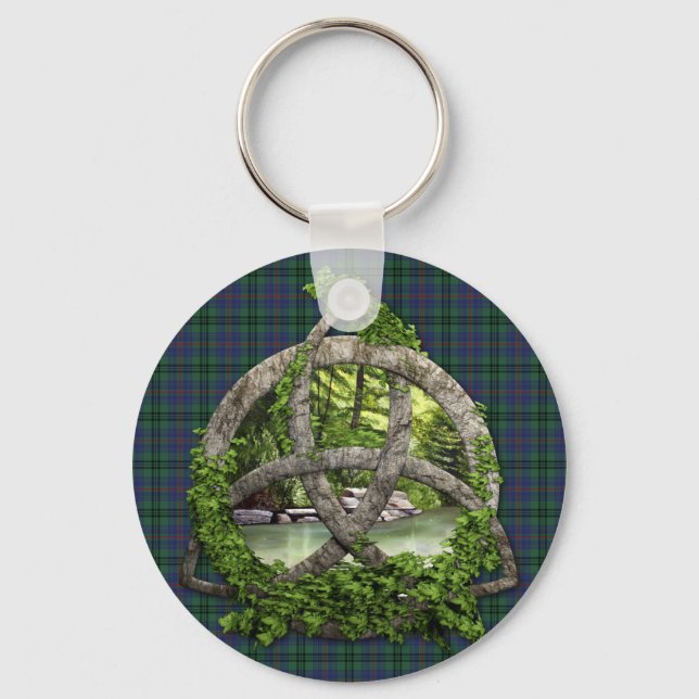Porte-clés Clan Walker Tartan Celtic Trinity (Recto)