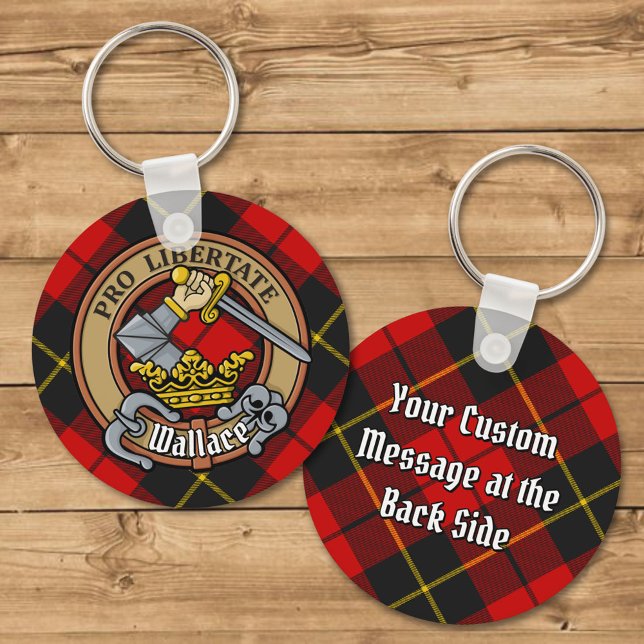 Porte-clés Clan Wallace Crest sur Tartan (Créateur téléchargé)