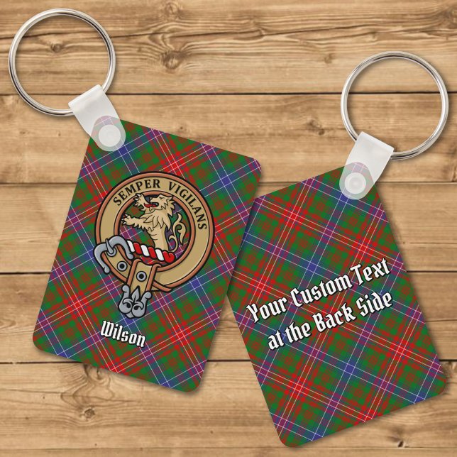 Porte-clés Clan Wilson Crest sur Tartan moderne (Créateur téléchargé)