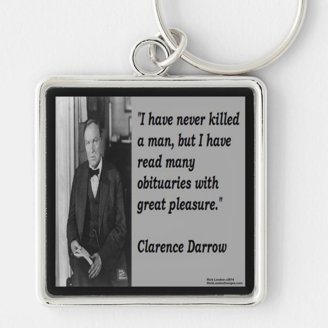 Porte-clés Clarence Darrow & Citation nécrologique (Devant)