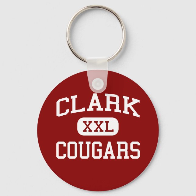 Porte-clés Clark - Cougars - Clark High School - Plano Texas (Recto)