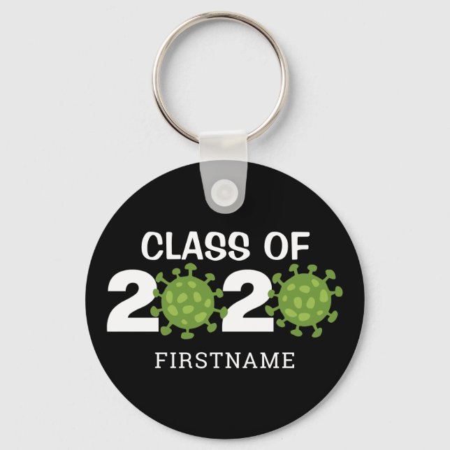 Porte-clés Class of 2020 Funny Virus Virtual Graduation (Recto)