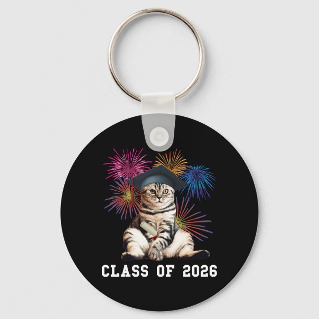 Porte-clés Class Of 2026 Cat Lover (Recto)
