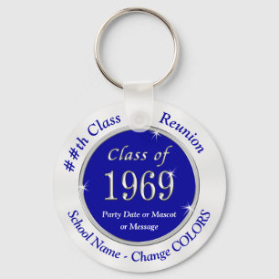 Porte-clés Classe Bleu Blanc de 1969 Classe Réunion Porte - c