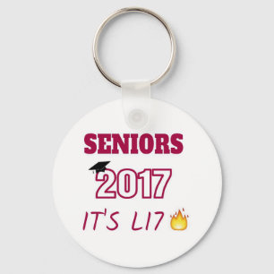 Porte-clés Classe d'aînés de 2017 - elle a le Lit