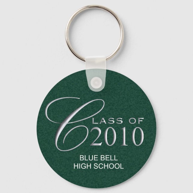 Porte-clés Classe de 2010 Graduation Custom Key Ring (Recto)