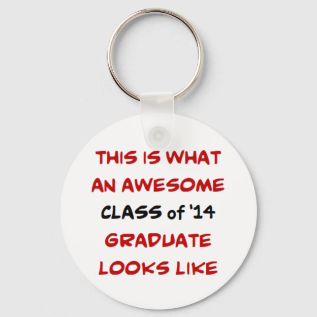 Porte-clés classe de 2014 diplômé, génial (Recto)