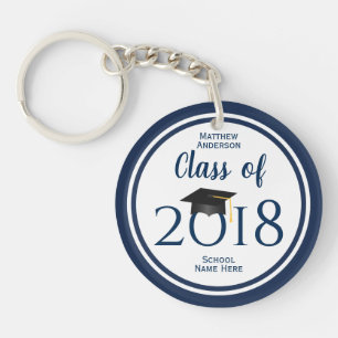Porte-clés Classe de 2018 Élégant Diplôme d'études supérieure