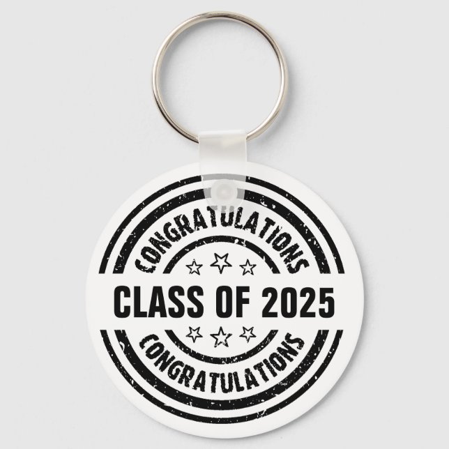 Porte-clés Classe de 2025 Graduation (Verso)
