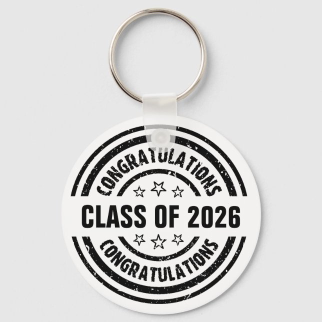 Porte-clés Classe de 2026 Graduation (Recto)