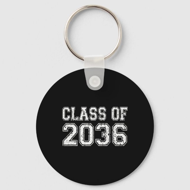 Porte-clés Classe De 2036 Augmenter Avec Moi Graduation Vinta (Recto)
