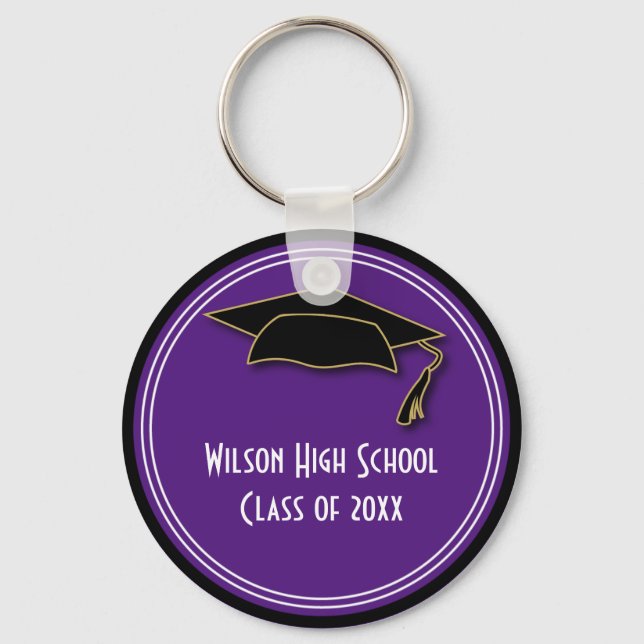 Porte-clés Classe de diplôme de Keepsaké Purple couleur de l' (Recto)