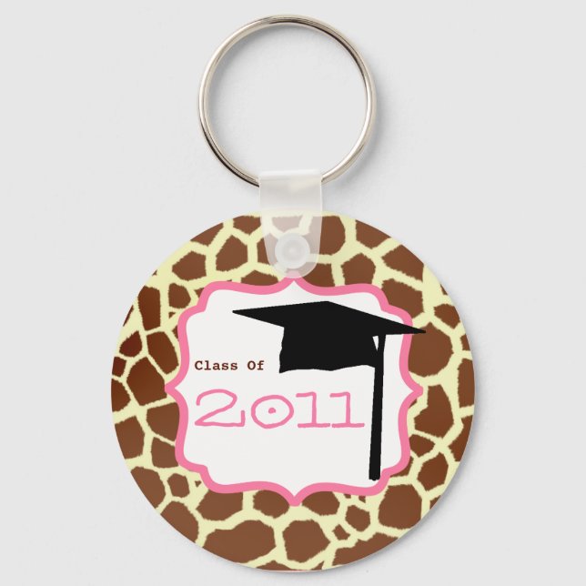 Porte-clés Classe De Graduation De 2011 - Giraffe Print & Pin (Recto)