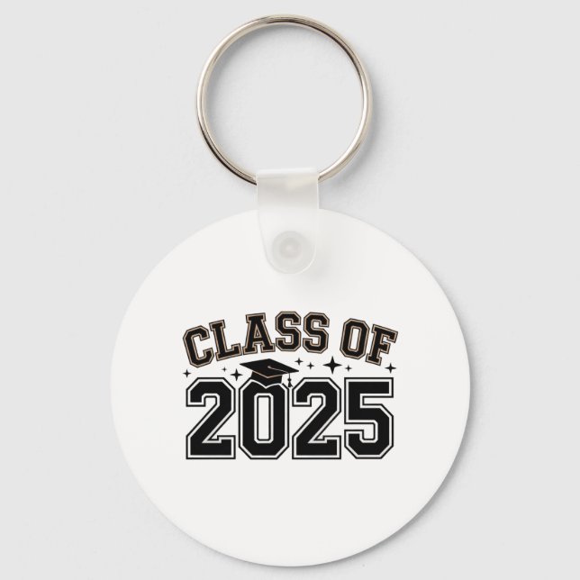 Porte-clés Classe de Porte - clé de diplôme 2025 - Style de v (Recto)