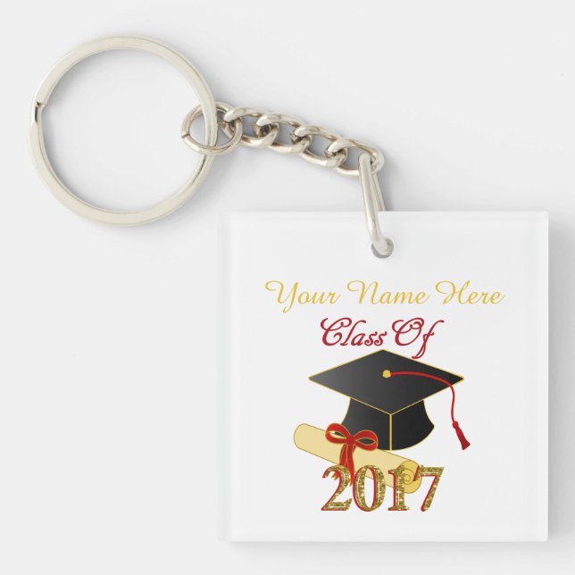 Porte-clés Classe personnalisée de 2017 porte - clés doubles (Devant)