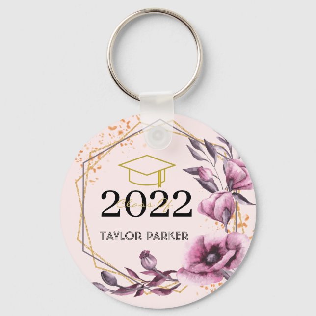 Porte-clés Classe personnalisée de 2023 Graduation (Recto)