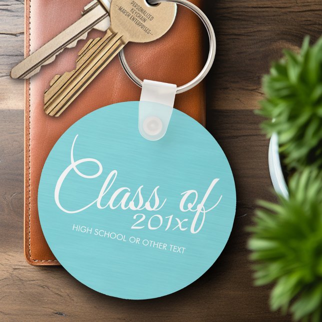 Porte-clés Classe personnalisée de pour Graduation ou Réunion (Personalized Keychain - Graduation Party Favor)