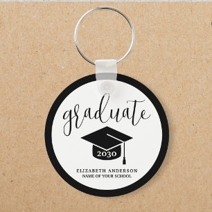 Porte-clés Classe simple moderne de 2023 Graduate Graduate