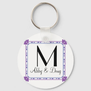 Porte-clés Classic purple and blue diy logo