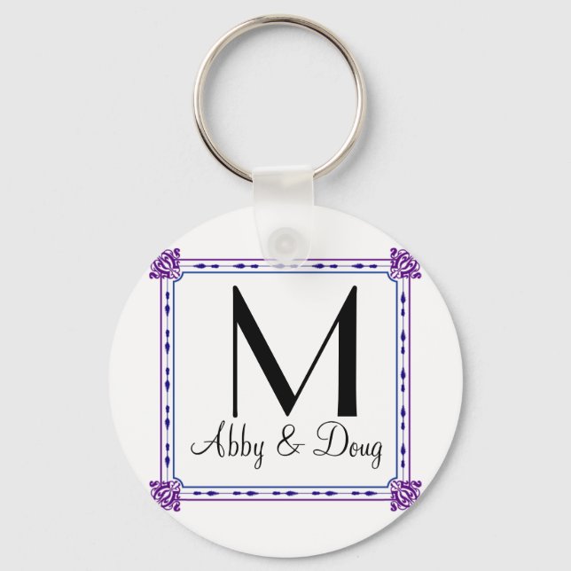Porte-clés Classic purple and blue diy logo (Recto)