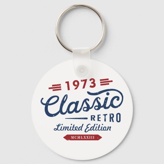Porte-clés Classic Retro 1973 Limited Edition Anniversaire (Recto)