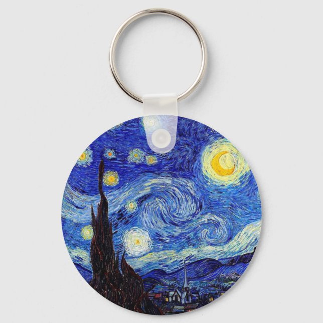 Porte-clés Classic Starry Night Inspired Products Van Gogh (Recto)