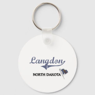 Porte-clés Classique de ville de Langdon le Dakota du Nord