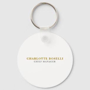 Porte-clés Classique Minimaliste Professionnel Couleur Or