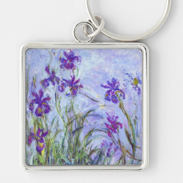 Porte-clés Claude Monet - Iris Mauves / Iris Mauves (Devant)