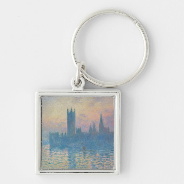 Porte-clés Claude Monet Les maisons du Parlement Coucher de s (Devant)