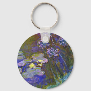 Porte-clés Claude Monet Water Lilies et Agapanthus
