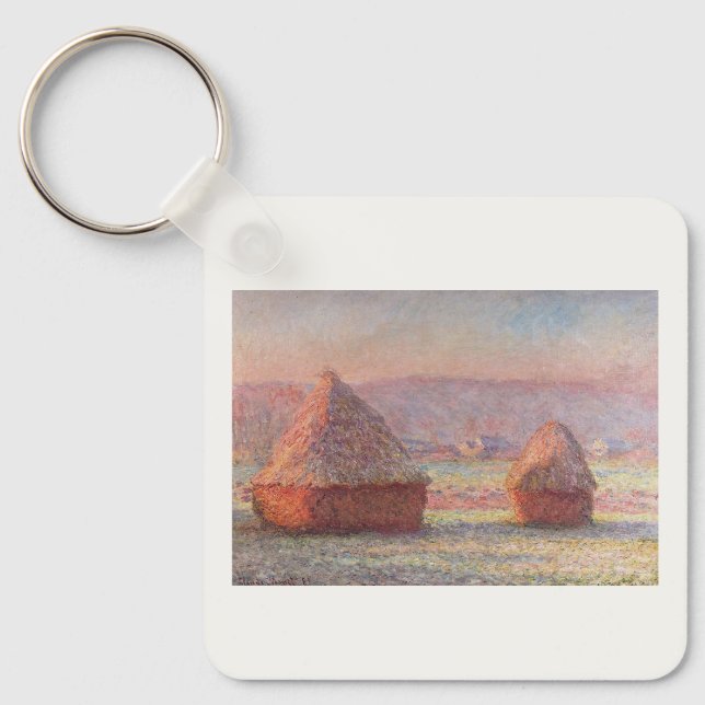 Porte-clés Claude Monet White Frost Sunrise (Haystacks) (Recto)