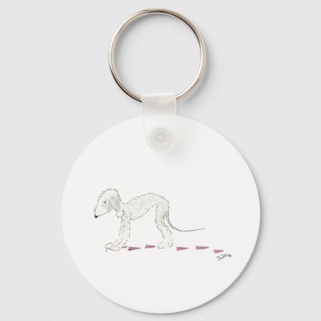 Porte-clés Clavier Bedlington Terrier (Recto)