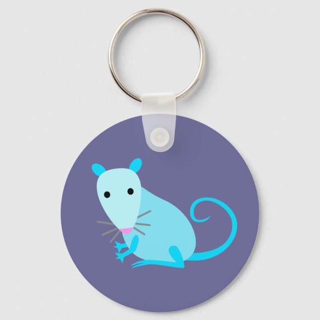 Porte-clés Clavier bleu Rat (Recto)