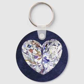 Porte-clés Clavier Cardiant en Cuir Bleu