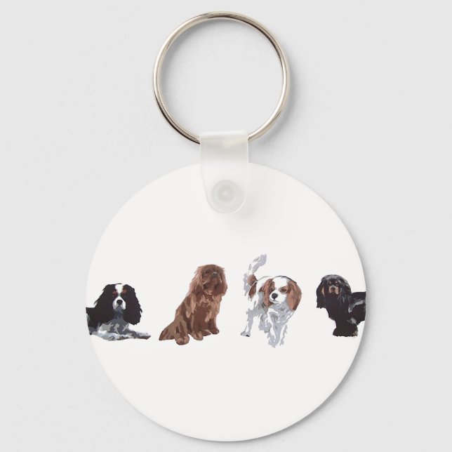 Porte-clés Clavier cavalier King Charles Spaniel, porte - clé (Recto)