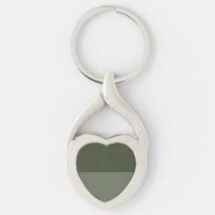 Porte-clés Clavier Coeur à deux tons dans Moss Green - Person