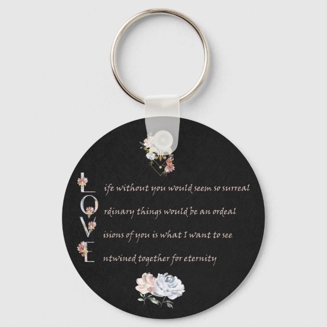 Porte-clés Clavier d'amour (Recto)