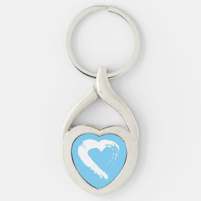 Porte-clés Clavier de coeur de Lune bleue (Devant)