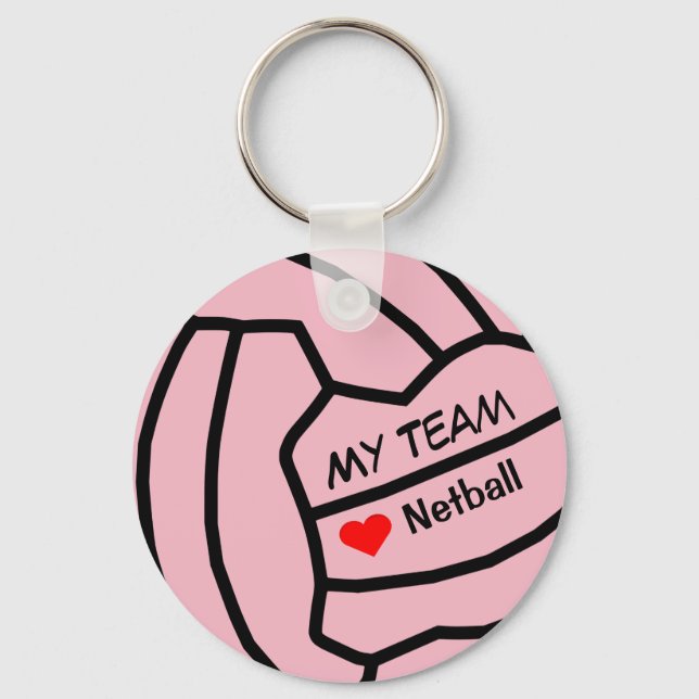 Porte-clés Clavier de conception de boule de netball personna (Recto)