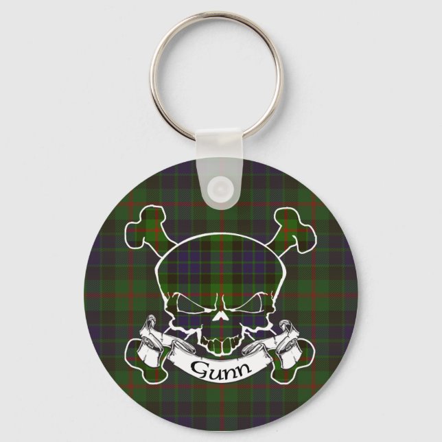 Porte-clés Clavier de crâne Gunn Tartan (Recto)